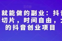 副酬者联盟·在家就能做的副业：抖音短视频切片